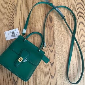 NWT Emerald Green Coach Mini Bag